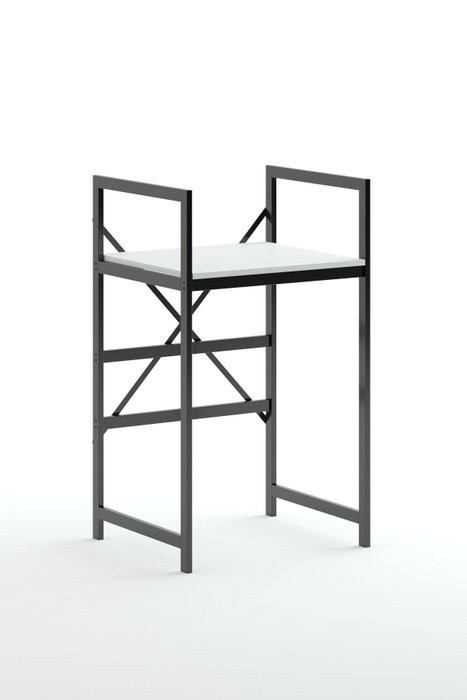 Hanah Home Armario para Lavadora C7 Blanco y Negro 70x116x60 cm